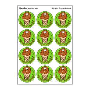 Scooper Dooper/Chocolate Scented Stickers, Pack of 24