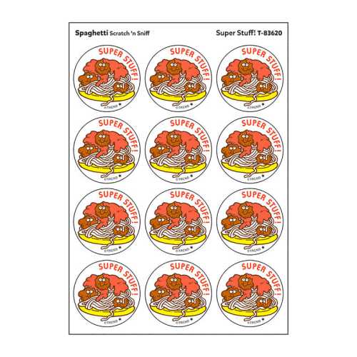 Super Stuff!/Spaghetti Scented Stickers, Pack of 24