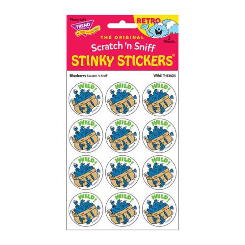 Wild!/Blueberry Scented Stickers, Pack of 24