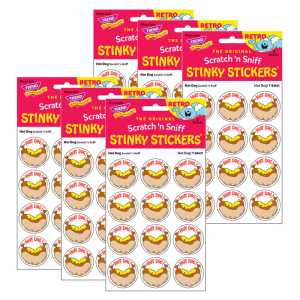 Hot Dog!/Hot Dog Scent Retro Scratch 'n Sniff Stinky Stickers&reg;, 24 Per Pack, 6 Packs
