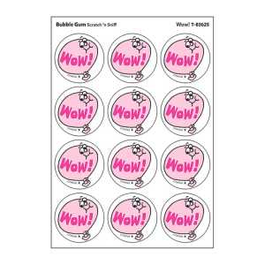 Wow!/Bubble Gum Scented Stickers, Pack of 24