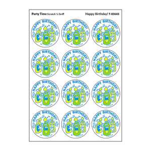 Happy Birthday!/Party Time scent Retro Scratch 'n Sniff Stinky Stickers&reg;, 24 ct.