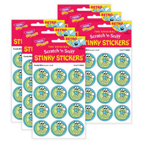 Cool!/ Candy Mint Scent Stickers, 24 Per Pack, 6 Packs