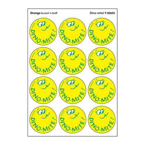 Dino-mite!/ Orange Scent Stickers, 24 ct.