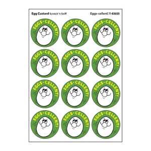 Eggs-cellent!/ Egg Custard Scent Stickers, 24 ct.