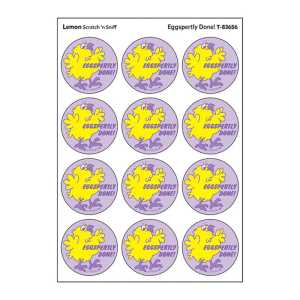 Eggspertly Done!/ Lemon Scent Stickers, 24 ct.