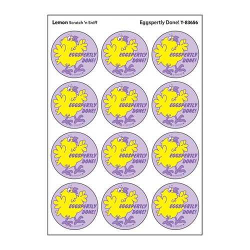 Eggspertly Done!/ Lemon Scent Stickers, 24 ct.