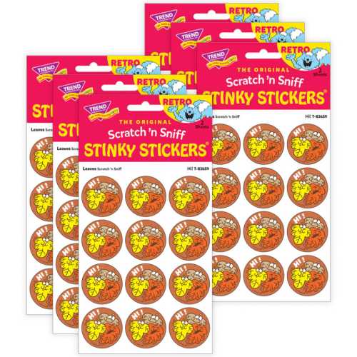 Hi!/ Leaves Scent Stickers, 24 Per Pack, 6 Packs