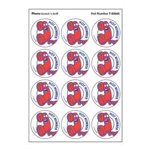 Hot Number/ Phone Scent Stickers, 24 ct.