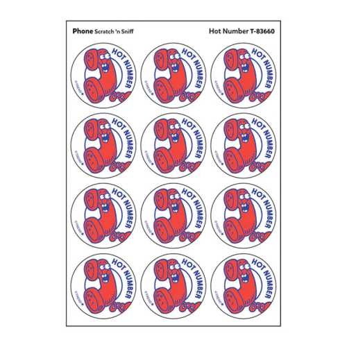 Hot Number/ Phone Scent Stickers, 24 ct.