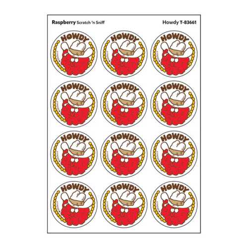 Howdy/ Raspberry Scent Stickers, 24 ct.