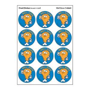 Well Done/ Fried Chicken Scent Stickers, 24 ct.