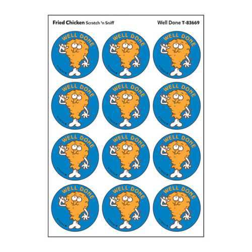 Well Done/ Fried Chicken Scent Stickers, 24 ct.