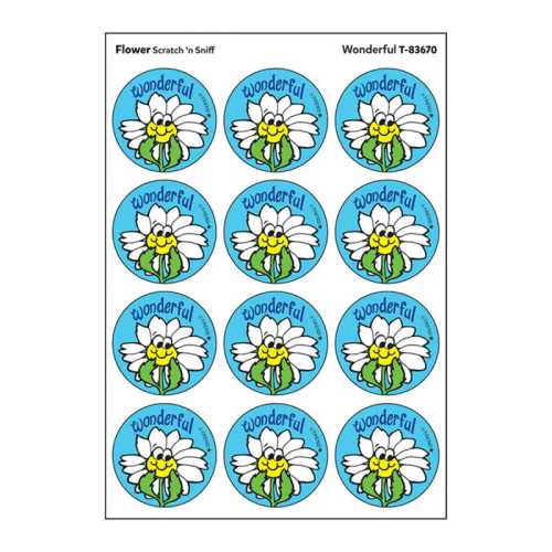Wonderful/ Flower Scent Stickers, 24 ct.