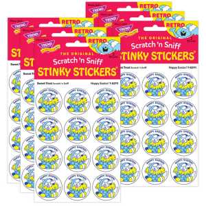Happy Easter!/Sweet Treat scent Retro Scratch 'n Sniff Stinky Stickers&reg;, 24 Per Pack, 6 Packs