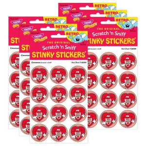 Hot Shot/Cinnamon scent Retro Scratch 'n Sniff Stinky Stickers&reg;, 24 Per Pack, 6 Packs