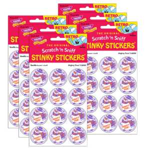 Mighty Fine!/Vanilla Scent Retro Scratch 'n Sniff Stinky Stickers&reg;, 24 Per Pack, 6 Packs
