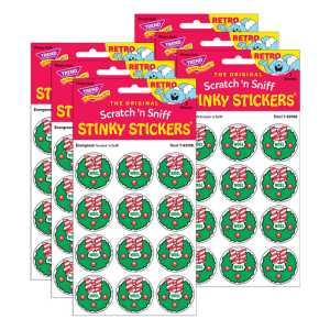 Noel/Evergreen Scent Retro Scratch 'n Sniff Stinky Stickers&reg;, 24 Per Pack, 6 Packs