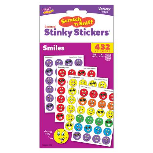 Smiles Stinky Stickers&reg; Variety Pack, 432 ct