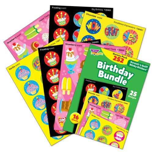 Birthday Bundle Stinky Stickers&reg; Variety Pack, 252 Ct