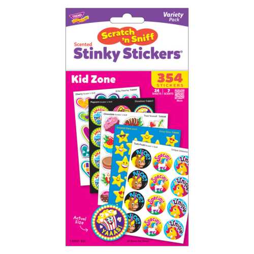 Kid Zone Stinky Stickers&reg; Variety Pack, 339 Count