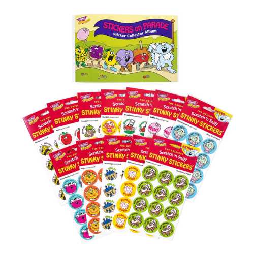 Stickers on Parade Retro Scratch 'n Sniff Stinky Stickers&reg; + Album