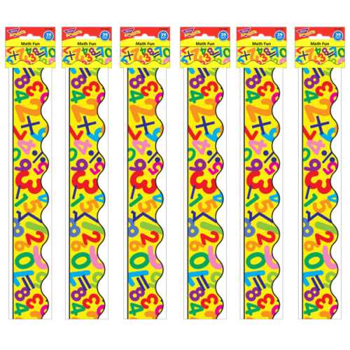 Math Fun Terrific Trimmers&reg;, 39 Feet Per Pack, 6 Packs
