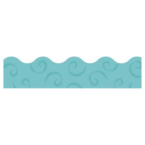 Teal Swirls Terrific Trimmers&reg;, 39 Feet
