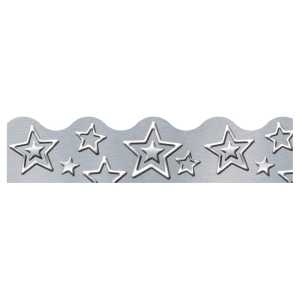 I &hearts; Metal Silver Stars Terrific Trimmers&reg;, 39'