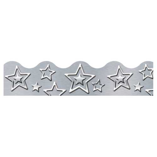 I &hearts; Metal Silver Stars Terrific Trimmers&reg;, 39'