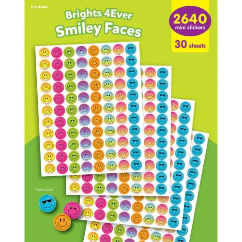 Brights 4Ever Smiley Faces Mini Stickers Value Pack