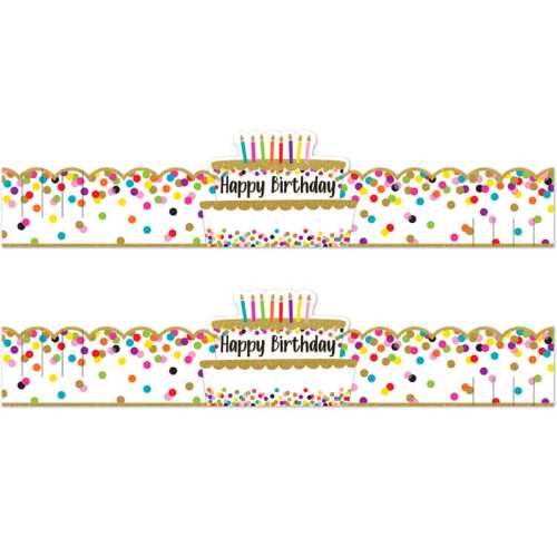 Confetti Happy Birthday Crowns, 30 Per Pack, 2 Packs