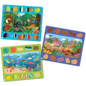 Wiggle Brain&reg; Tray Puzzles: Wildlife in Focus