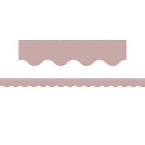 Light Mauve Scalloped Border Trim, 35 Feet