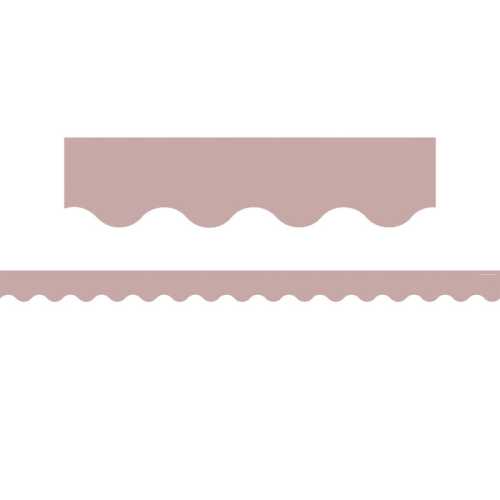 Light Mauve Scalloped Border Trim, 35 Feet