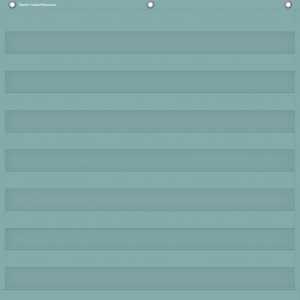 Calming Blue 7 Pocket Chart, 28" x 28"