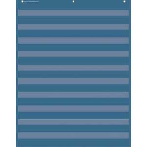 Slate Blue 10 Pocket Chart, 34" x 44"