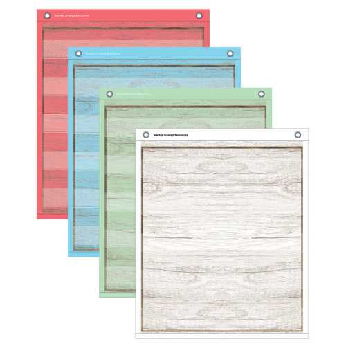 Painted Wood Design Magnetic Mini Pocket Charts, 14