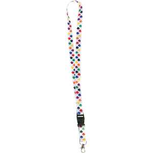 Colorful Paw Print Lanyard