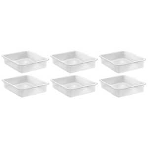 Large Plastic Letter Tray, Clear, Pack of 6