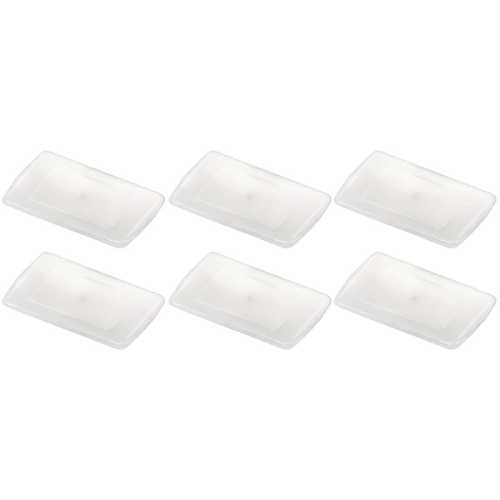 Multi-Purpose Bin Lid, Clear, Pack of 6