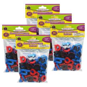 Magnetic Foam: Small Lowercase Letters, 55 Per Pack, 5 Packs