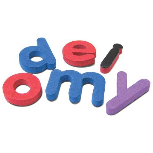Magnetic Foam: Small Lowercase Letters, 55 Pieces