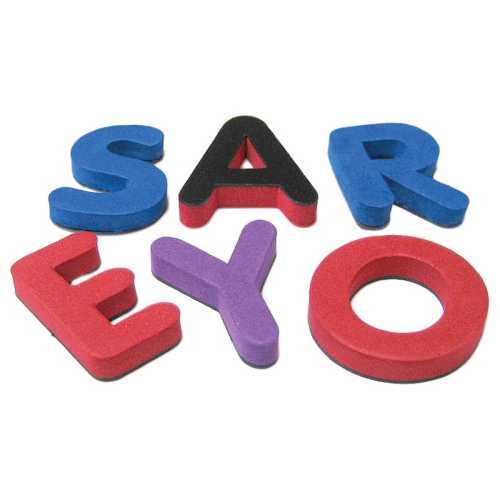 Magnetic Foam: Small Uppercase Letters, 55 Pieces