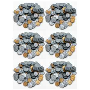 Play Money: Assorted Coins, Pack of 6