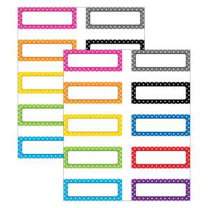 Polka Dots Magnetic Labels, 30 Per Pack, 2 Packs