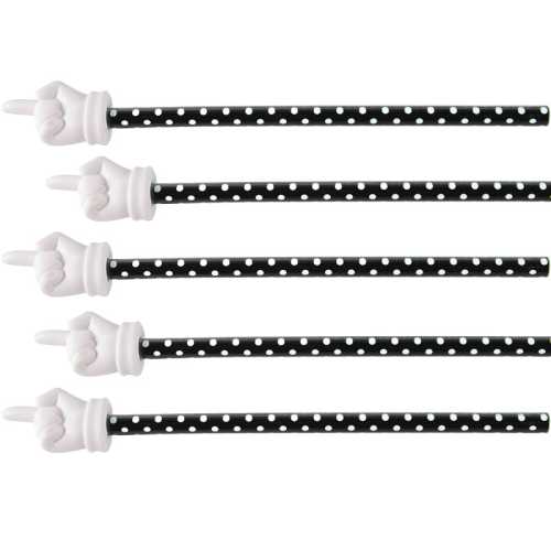 Black Polka Dots Hand Pointer, Pack of 5