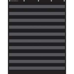 Black 10 Pocket Chart