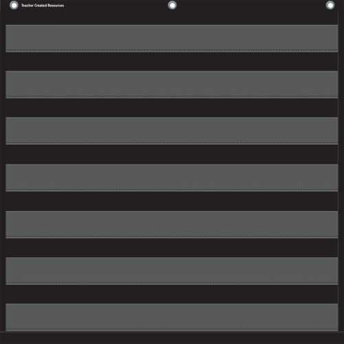 Black 7 Pocket Chart