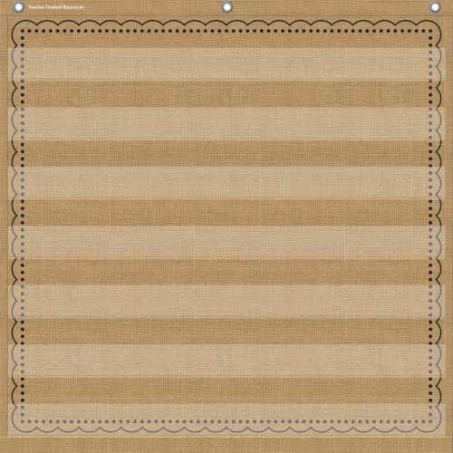 7-Pocket Pocket Chart, Burlap Design, 28